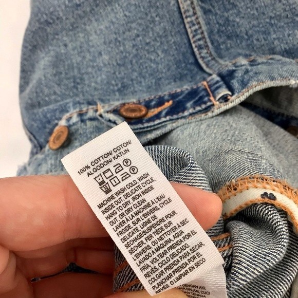 Lucky Brand Distressed Tomboy Trucker Jean Medium Wash Denim Jacket Size Large - Picture 4 of 16